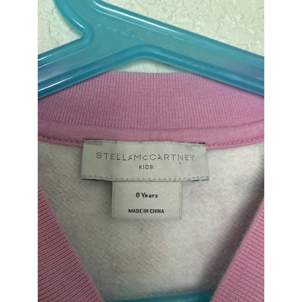 Stella McCartney Girls 8 Stella  Logo Fleece Dress Cotton